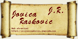 Jovica Rašković vizit kartica